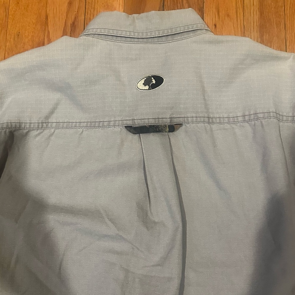 Mossy Oak XL Open Range‎ gray button up 100% cotton shirt gorpcore - Picture 5 of 7